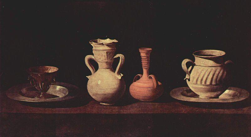 Francisco de Zurbaran Tazas y vasos oil painting image